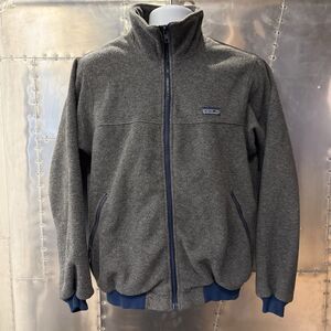 Patagonia Fleece Jacket Mens L Gray Blue Full Zip Vintage 80s #25011  USA